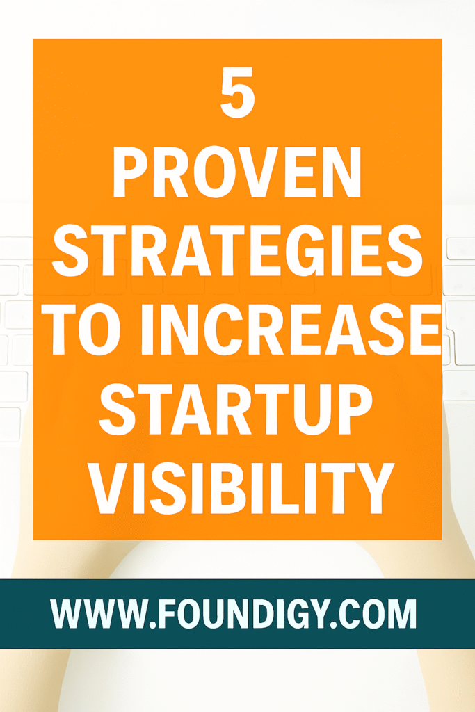 Visual showing 5 proven marketing strategies to boost startup visibility and brand reach
