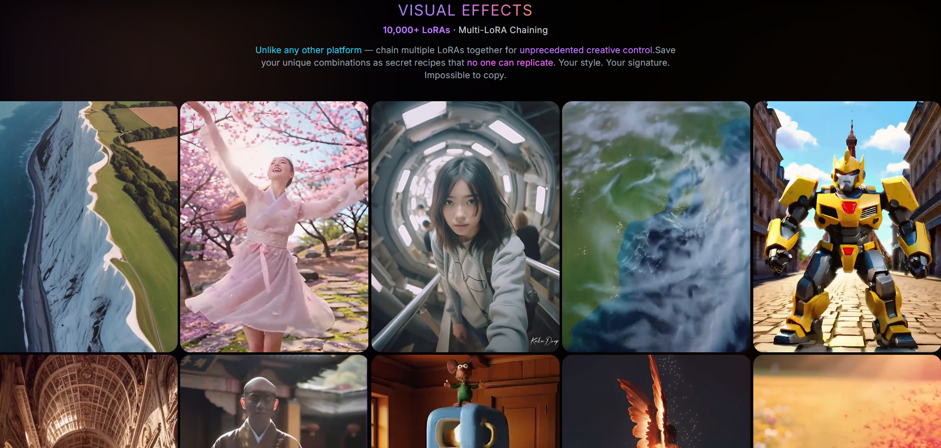 Imagera.ai all-in-one AI platform showcasing AI image generator, AI avatar video, and AI music creation tools