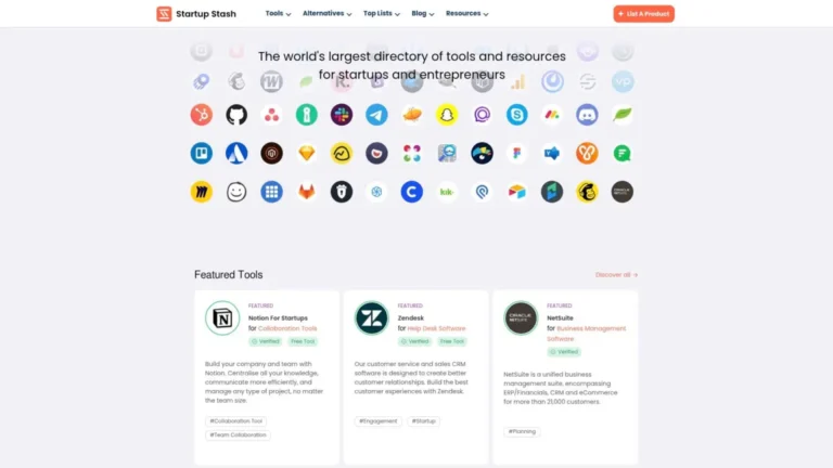Startup Stash startup resources - Product Hunt alternatives