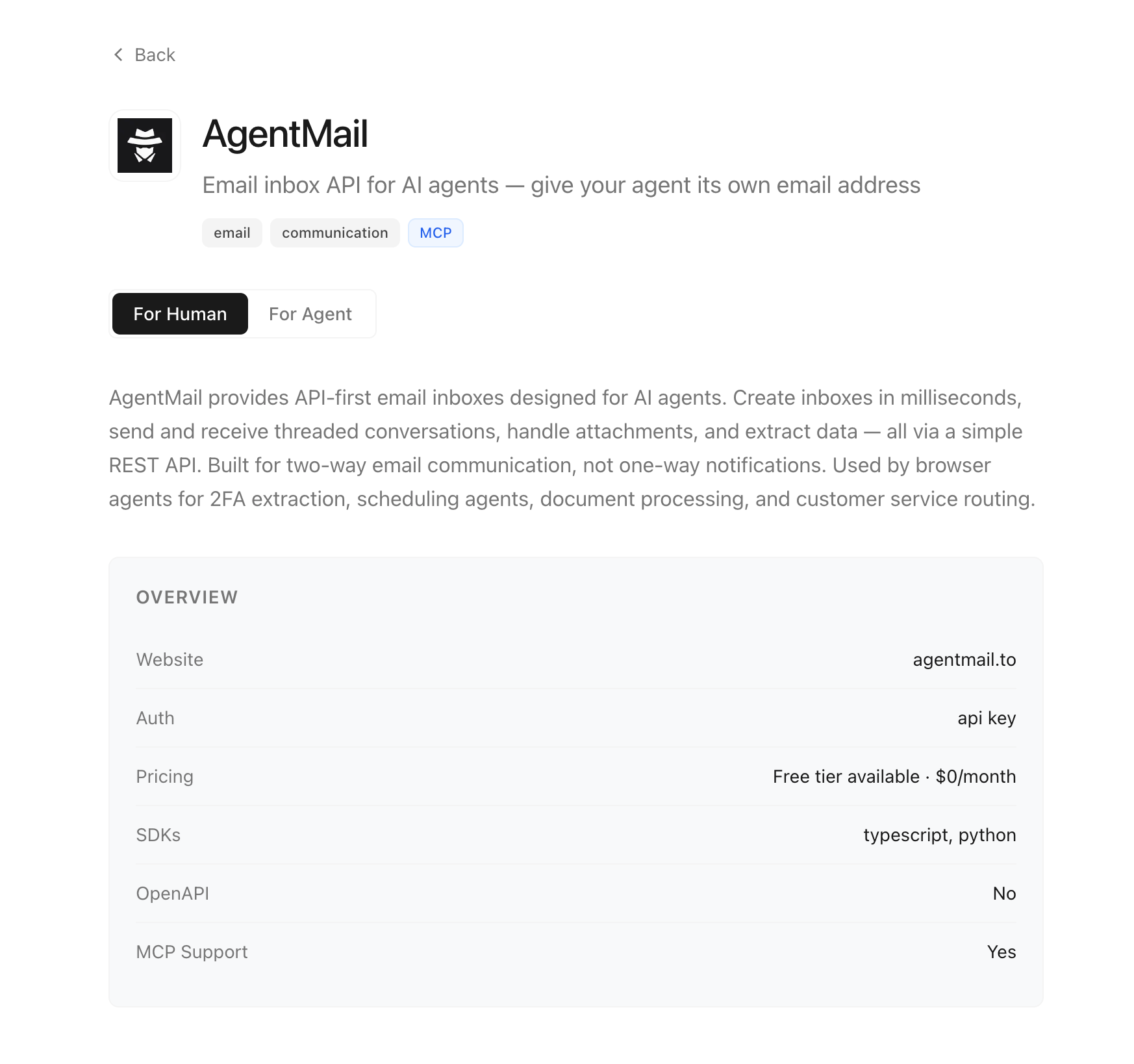 AI tools directory showcasing AI agent tools, APIs, and automation platforms