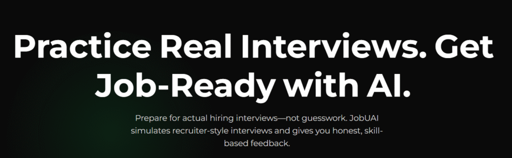 AI interview preparation platform with cv builder helping users practice interviews, create resumes, and optimize job readiness