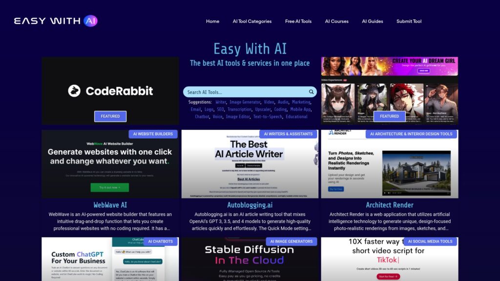 Easy With AI - Product Discovery Platforms for AI Tools