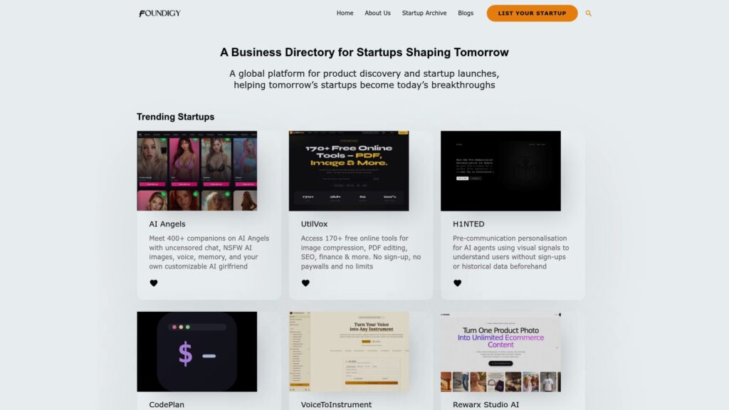 Foundigy - Product Discovery Platforms for AI Tools
