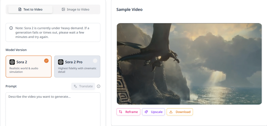 Best AI video generation tools with prompt creating cinematic video from text and image
