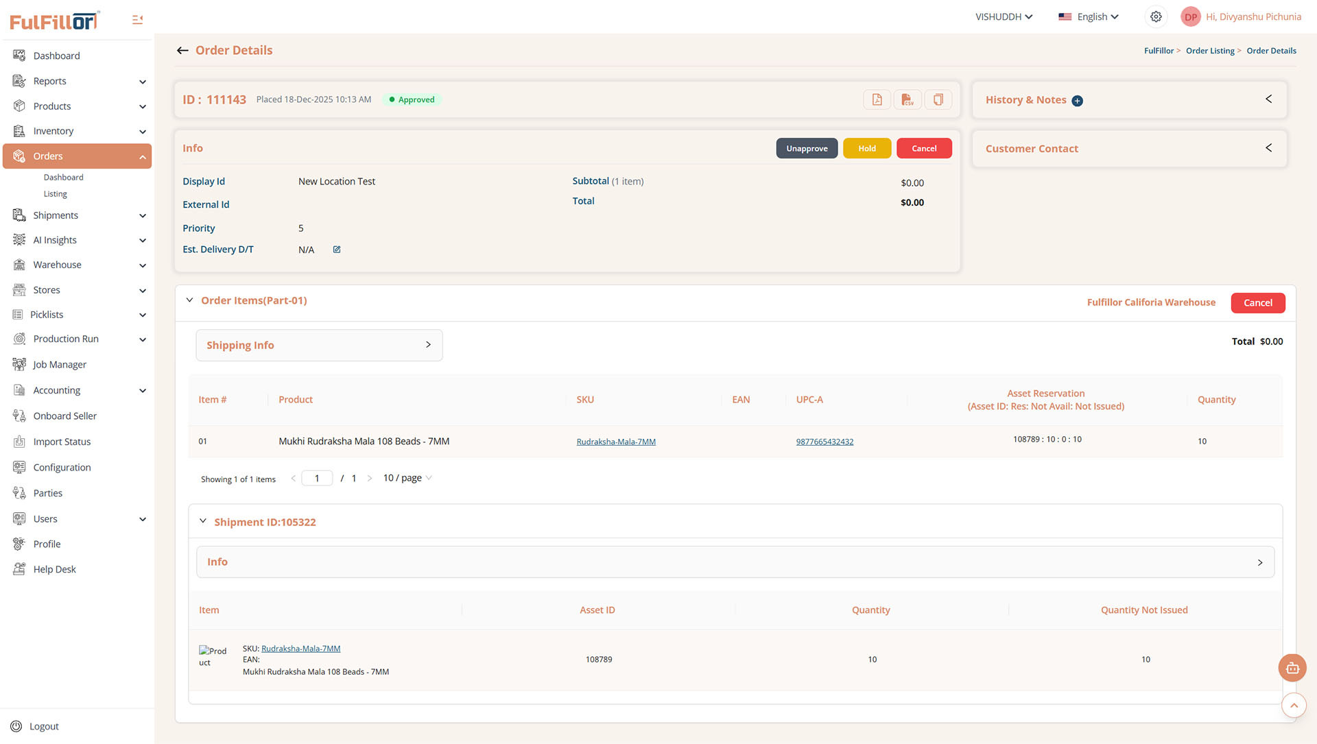 Fulfillor AI-powered inventory management software ecommerce platform with advanced 3pl warehouse management software features for modern fulfillment operations
