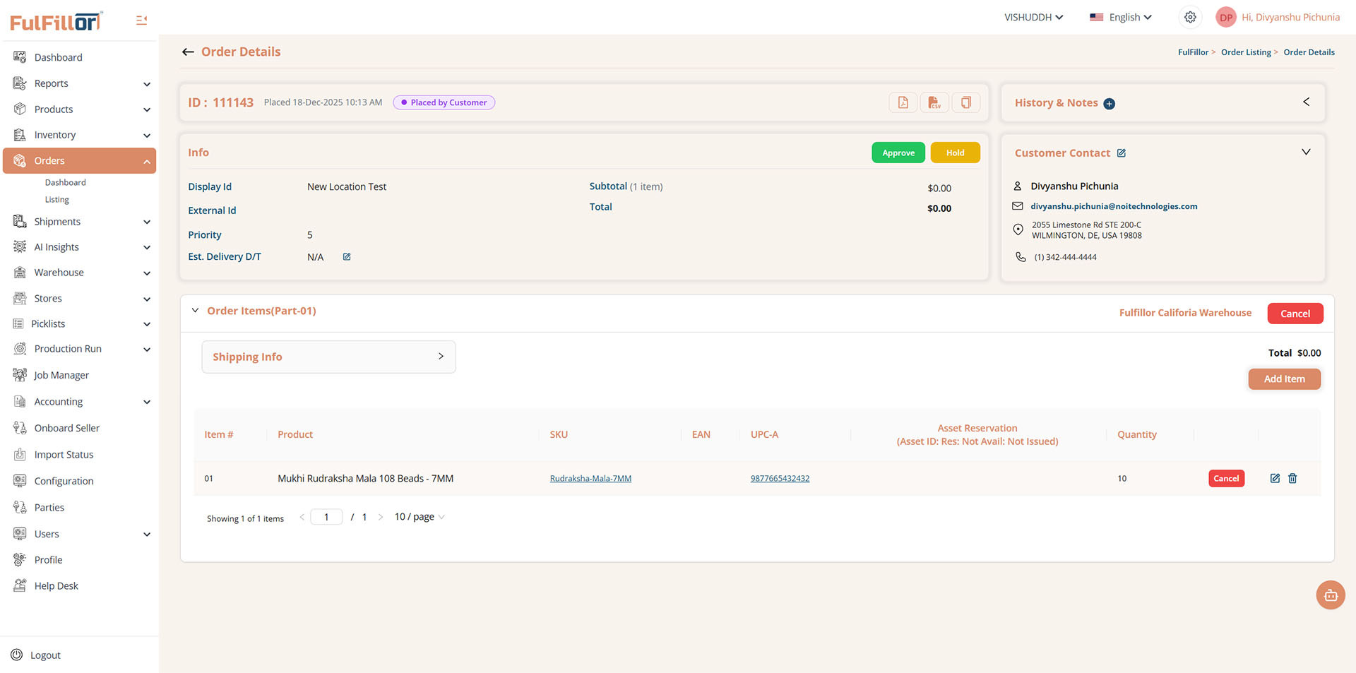 Fulfillor AI-powered inventory management software ecommerce platform with advanced 3pl warehouse management software features for modern fulfillment operations