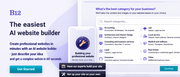 Affordable AI website builder for creating professional business websites with no coding required