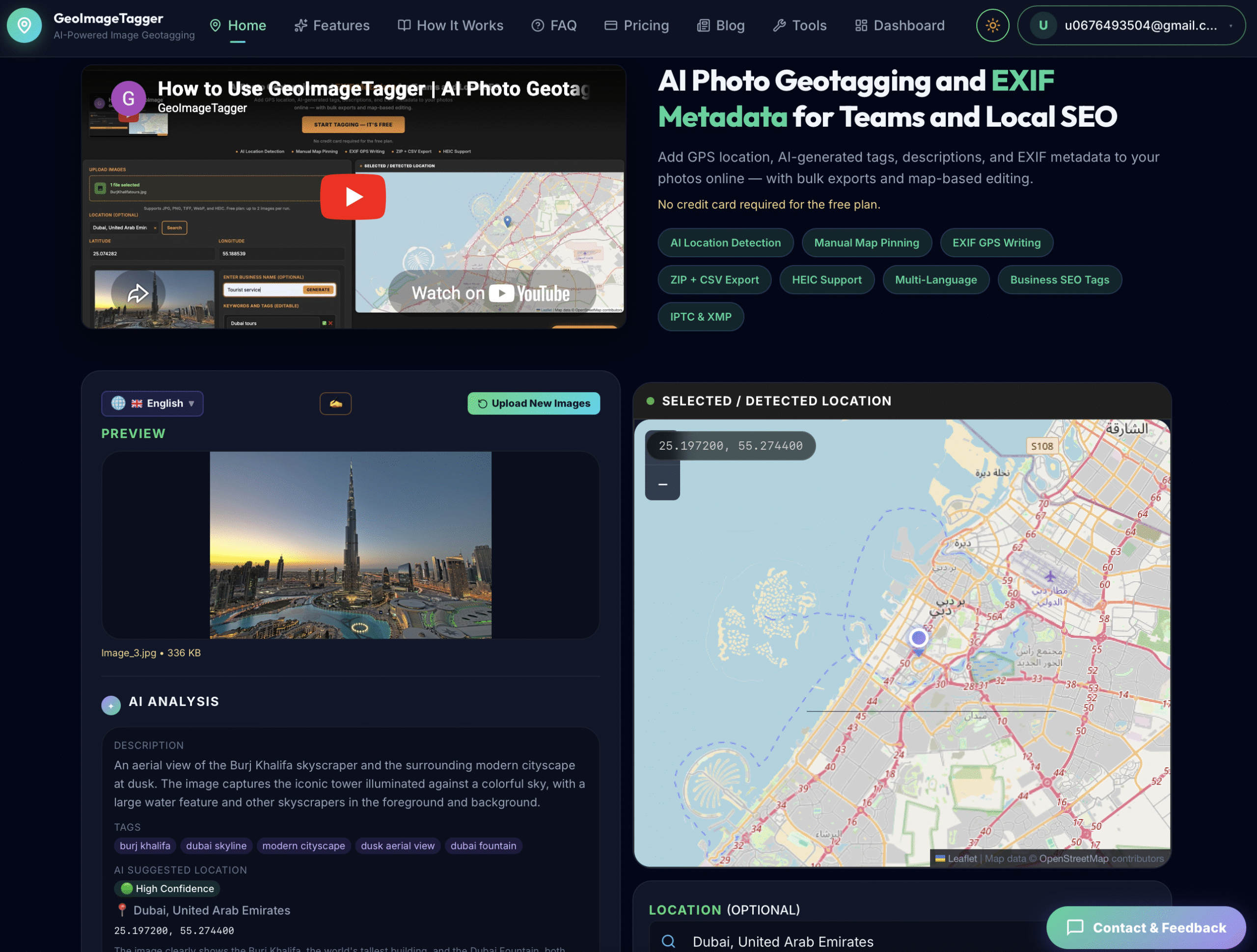 AI image location finder and photo geotagging software for adding GPS coordinates and managing image metadata