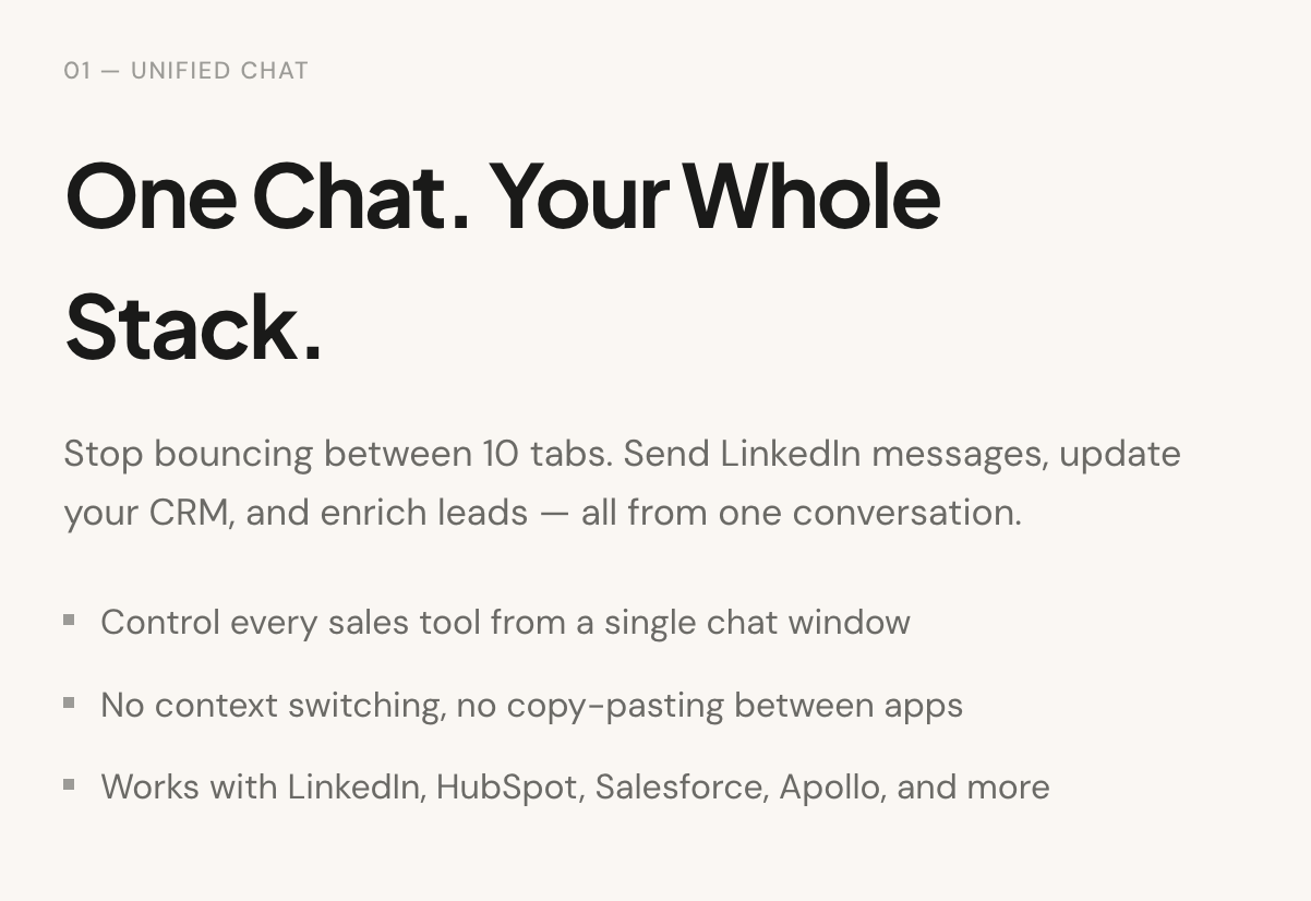 Northlight macOS app interface showing safe LinkedIn automation without ban, prospecting dashboard, and CRM integration tools for seamless outreach automation.