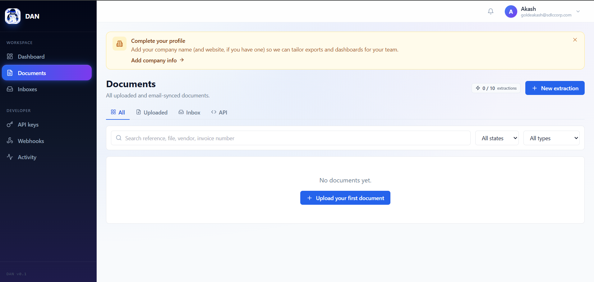 Data AI Ninja OCR Software for AI-powered document extraction, PDF OCR, and invoice processing