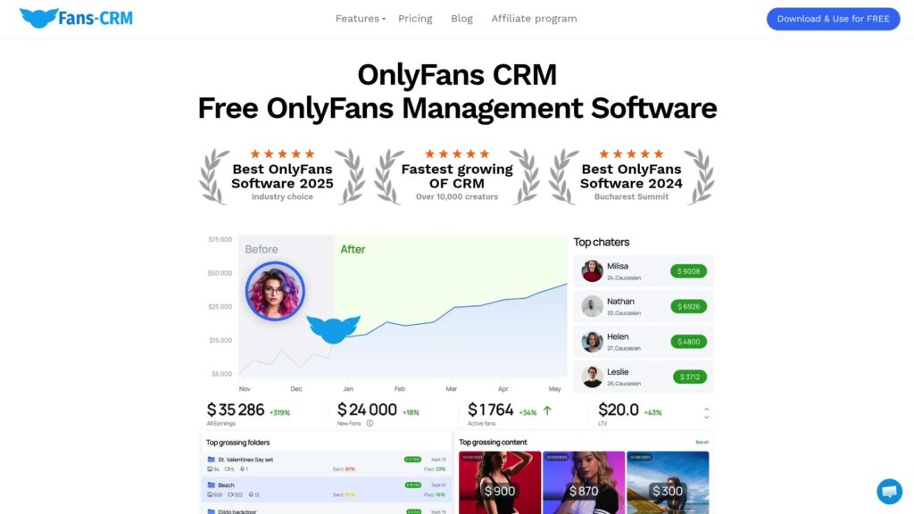 Fans-CRM CRM for OnlyFans with fan spending analytics