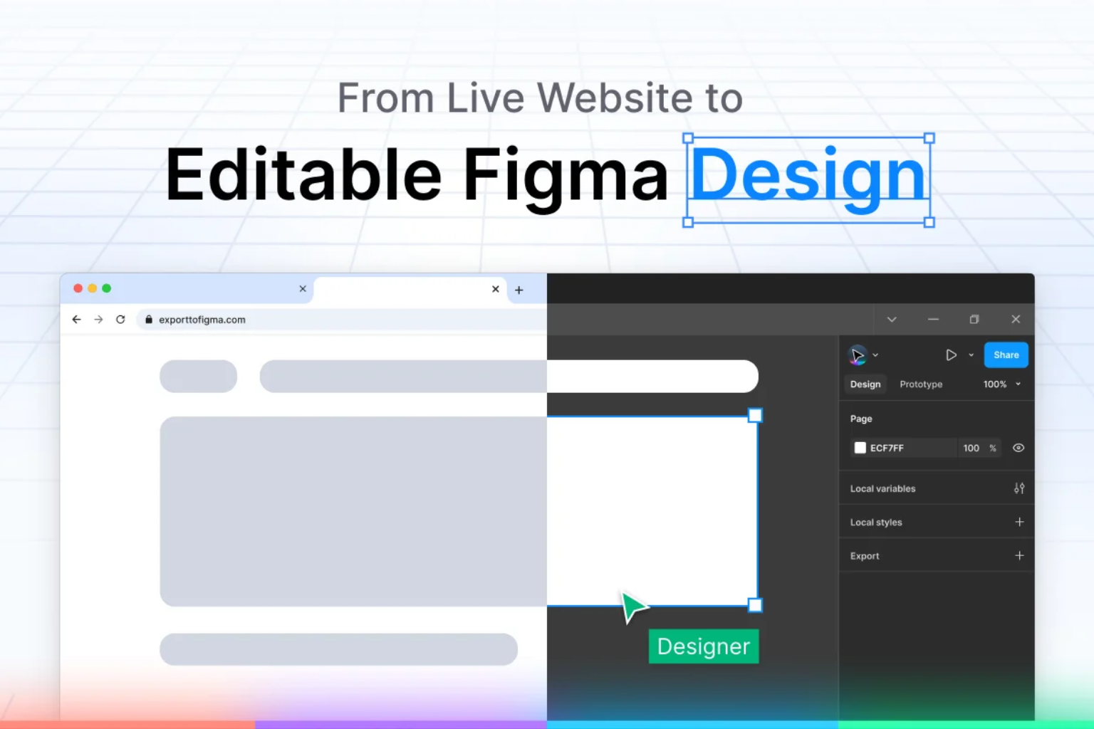 Export to Figma Chrome extension for exporting websites to Figma