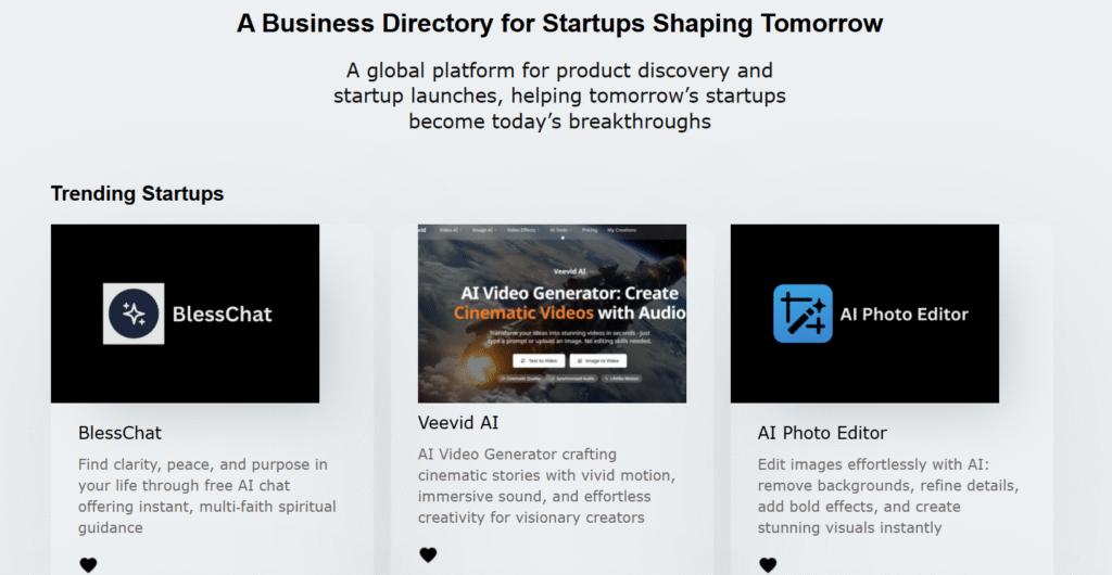 Uneed alternatives: Foundigy product discovery platform homepage