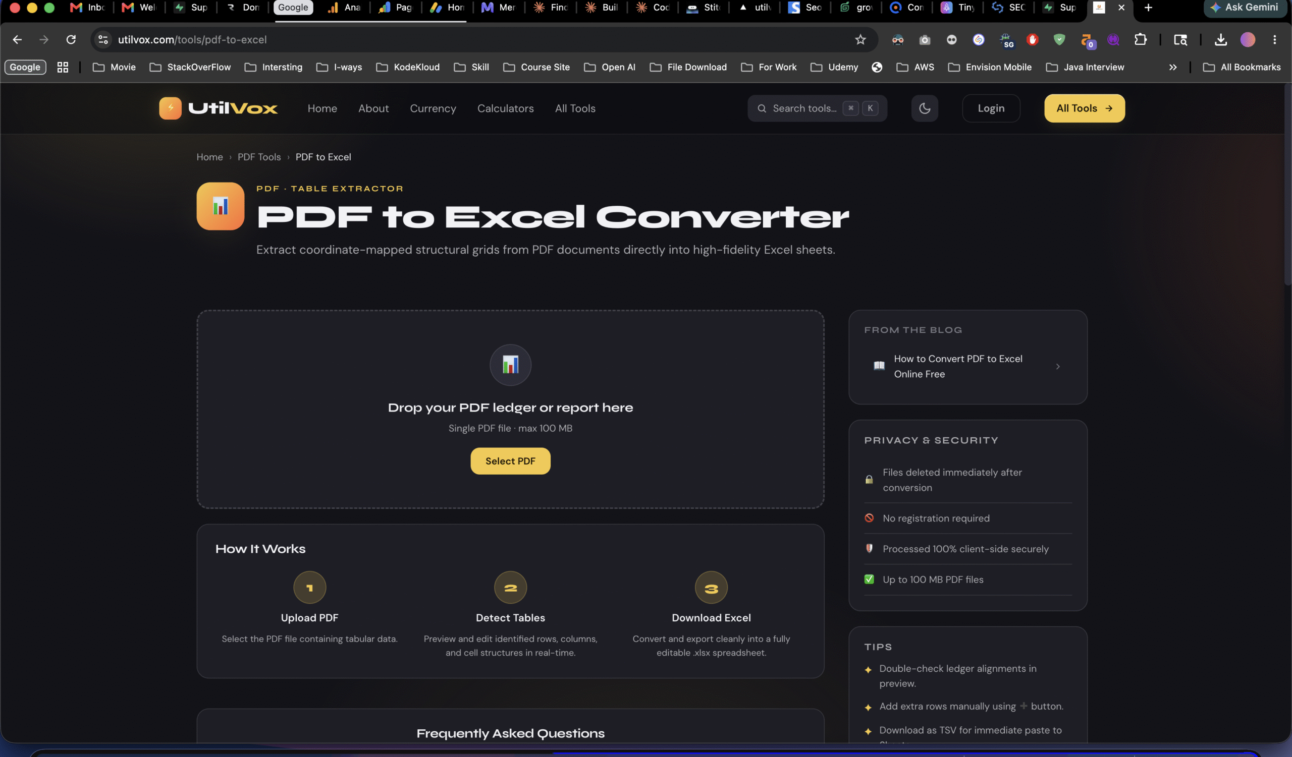 UtilVox 170+ free online tools for PDF, image, developer, SEO and everyday tasks