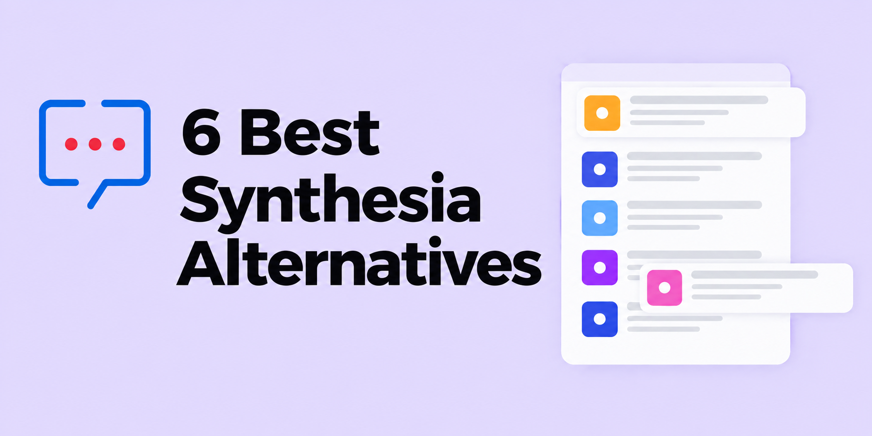 6 best Synthesia alternatives in 2026 compared and reviewed