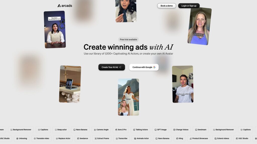 Arcads AI video ad generator