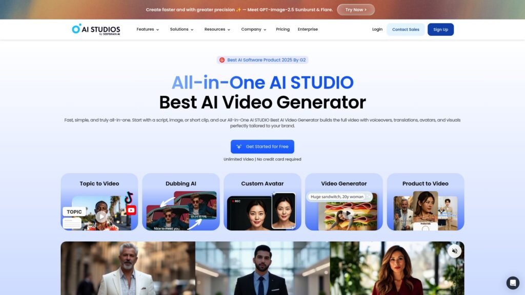 DeepBrain AI Studios AI presenter platform – Synthesia alternative
