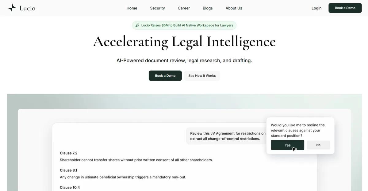 Lucio legal AI assistant for legal research