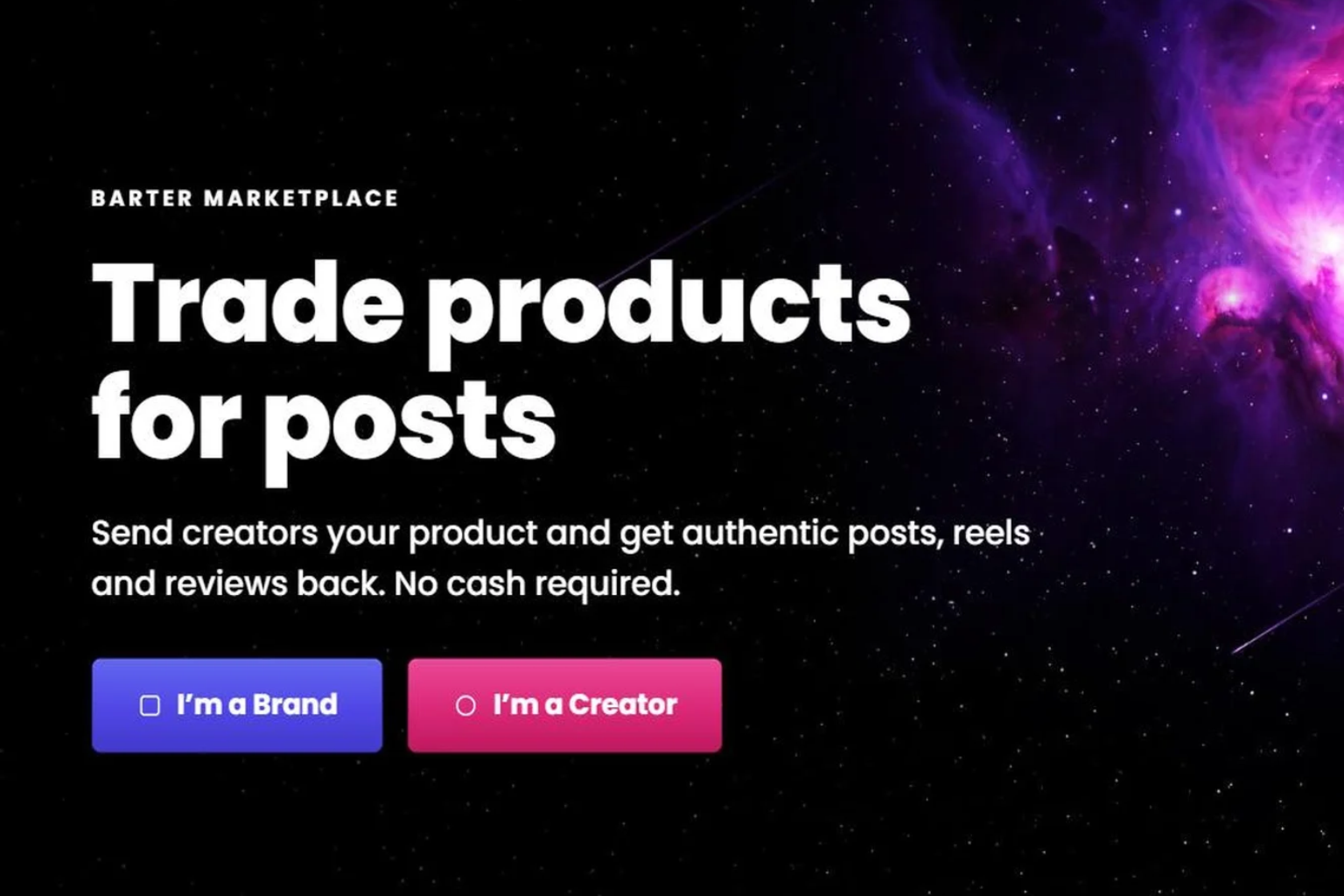 BrandsForCreators barter collaboration platform