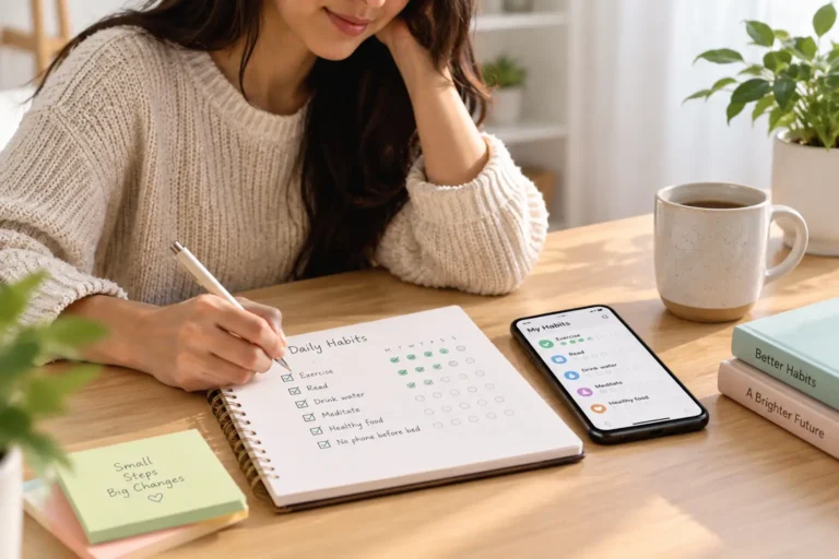 Free habit tracker app for building daily routines with a habit checklist, smartphone reminders, and a planner.