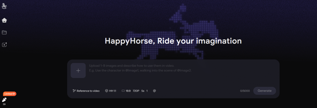 HappyHorse uncensored AI video generator creating a video from a prompt