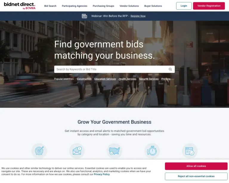 BidNet Direct, an affordable SAM.gov alternative for finding US government procurement opportunities