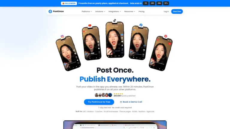PostOnce among Repurpose.io alternatives for cross-posting content across social media