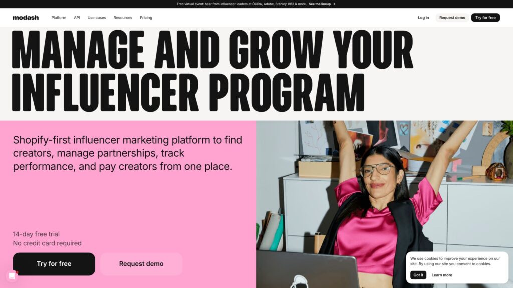 Modash influencer marketing platform for creator discovery and audience research
